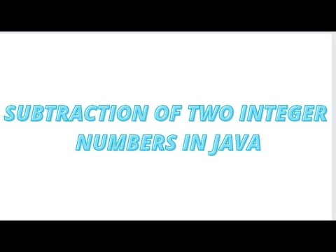 Subtraction of two integer number's in java