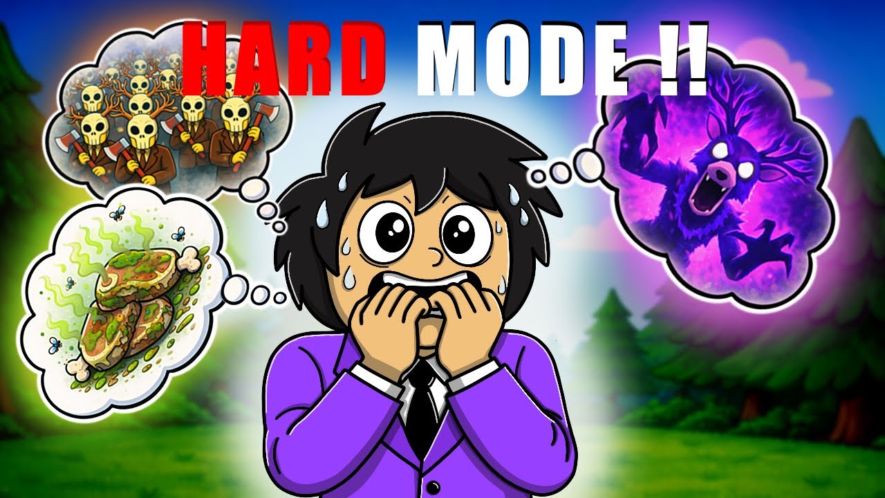 Beating HARD MODE With the POOR Class in 99 Nights in the Forest!