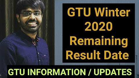 GTU Winter 2020 Exam Remaining Result Date / All Semester / Degree / Diploma / Pharmacy / UG / PG