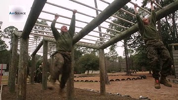 Marine Corps Recruits Navigate Through Obstacles in Parris Island Boot Camp