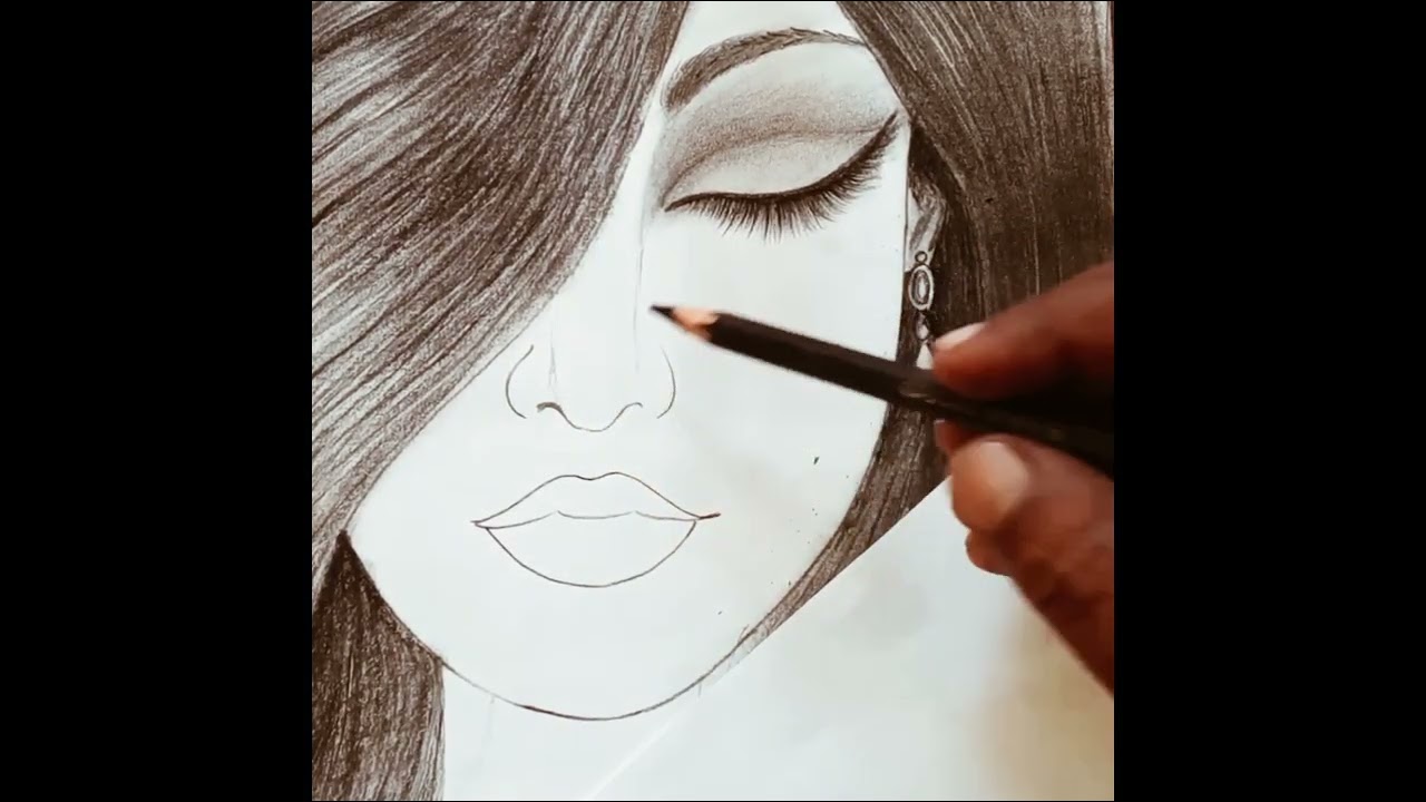 how to draw girl face for beginners 