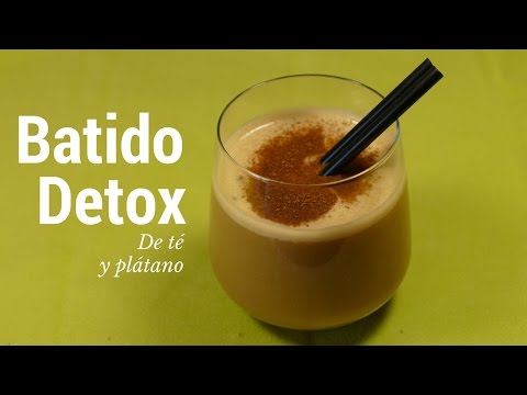 Batido Detox de té y plátano | Receta fácil | Sano y adelgazante |
