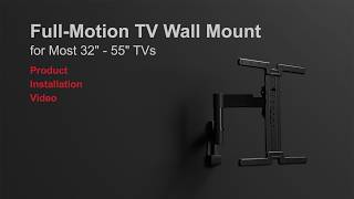 Rocketfish RF-HTMF19 | Full-Motion TV Wall Mount Installation Video