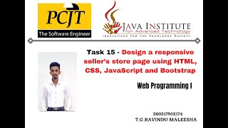 Web project Task 15 | 1st year | Semester 01 | Java Institute | eShop Application
