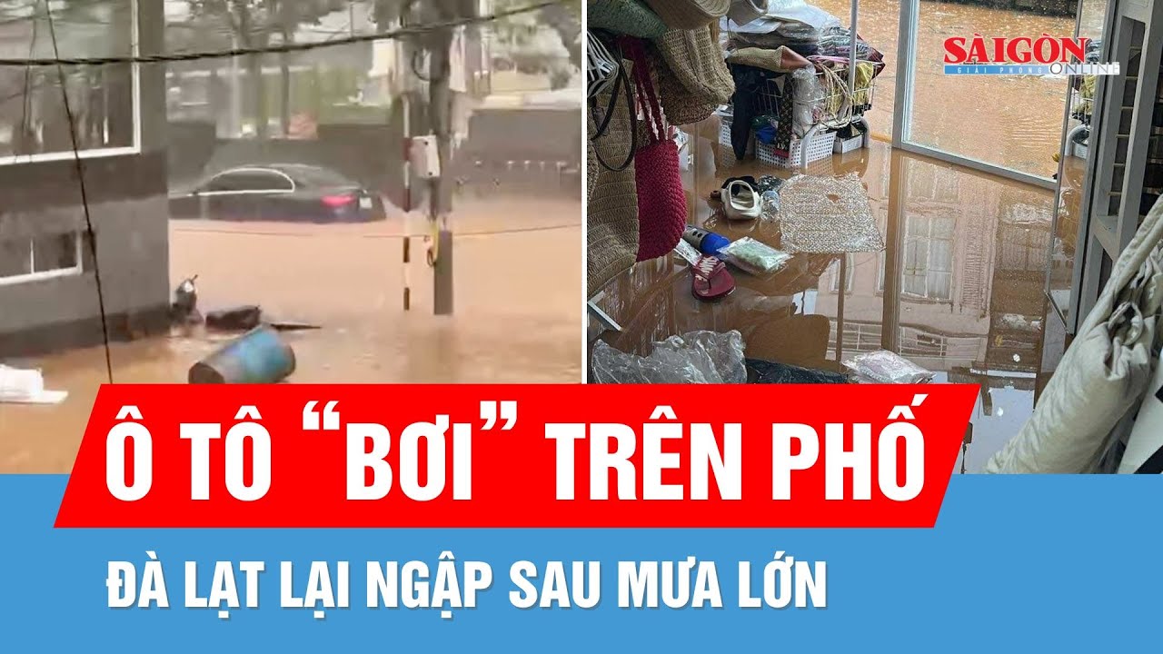 Đà Lạt lại ngập sau trận mưa lớn