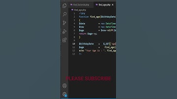 Find Age by using query string  - PHP script #short