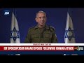 IDF Spokesperson Daniel Hagari speaks following Iranian attack