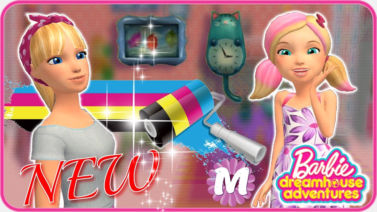 Barbie dreamhouse adventures  Jogando jogos da Barbie Quarto da Chelsea 