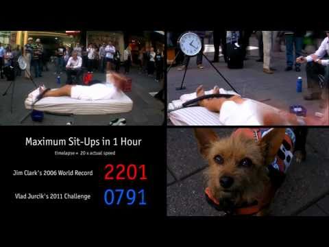 World record for most sit-ups in 1 hour set by Vla...