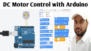 #5 DC motor Operate with  Arduino at TinkerCad  Simulation in Hindi || Block Coding
