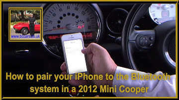 How to pair your iPhone to the Bluetooth system in a 2012 Mini Cooper