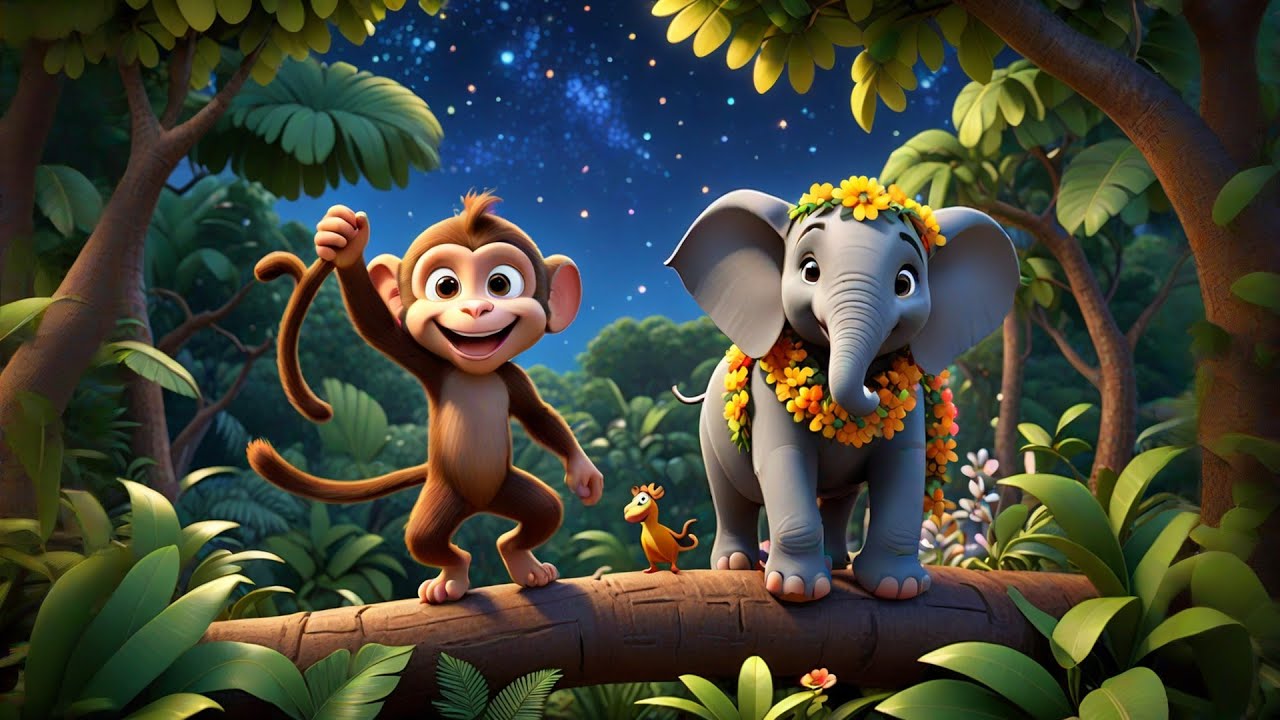 Monkey’s Banana Race | Fun Monkey Nursery Rhyme for Kids | Playful ...