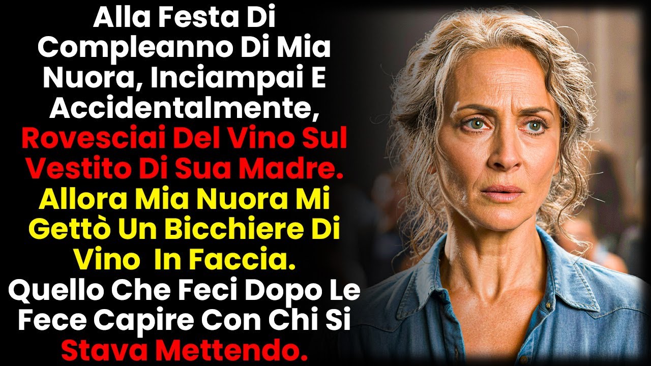 Al Matrimonio, Mia Nuora Mi Ha Lanciato Il Vino In Faccia. Così Ho Fatto Questo…