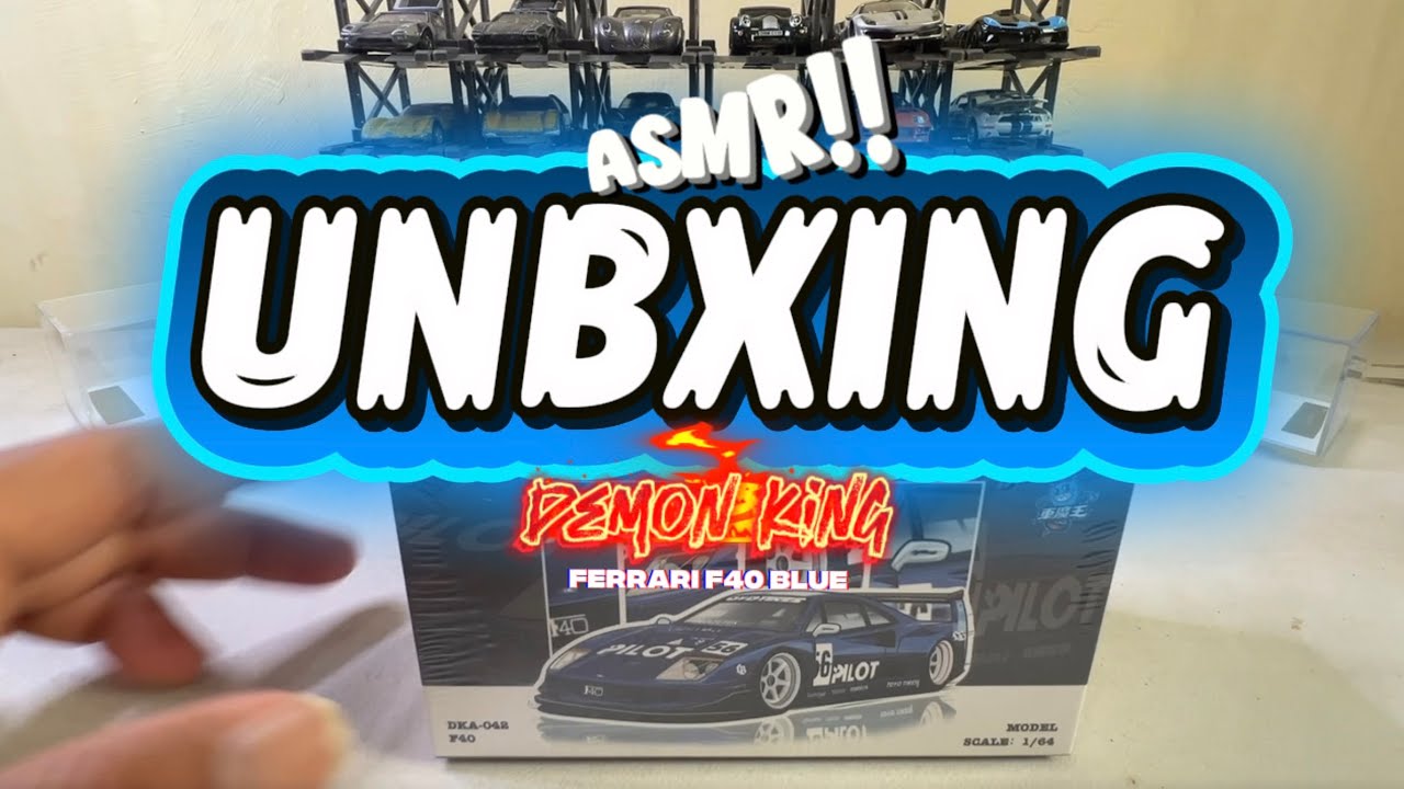 ASMR Diecast Unboxing | Ferrari F40 Blue – Demon King 1:64 (No Talking)