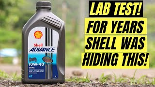 SHELL ADVANCE ULTRA 4T 10W40 LAB TEST REVIEW APACHE, FZ, HONDA BEST SYNTHETIC ENGINE OIL MOTUL 7100