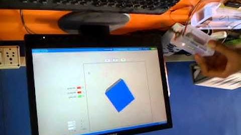 Accelerometer 3D cube visualization