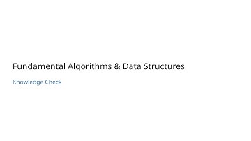 Advanced Algorithms - Pre-Knowledge Check
