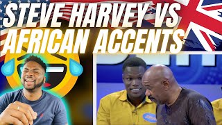 🇬🇧BRIT Reacts To FAMILY FEUD: STEVE HARVEY VS AFRICAN ACCENTS!