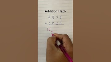 Easiest way to add any number #additionhack #mathhack #easywaytoadd #shortsviral #viralshorts