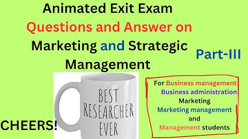 Management Exit exam with answer part-III #Business management
