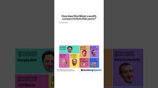 How does Elon Musk's wealth compare to that of his peers?