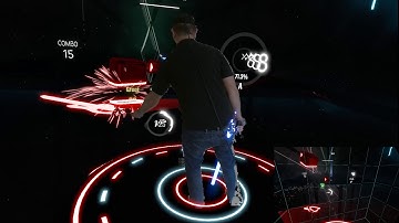 Beat Saber - Kinect VR Test 2 - This Is Me - The Greatest Showman (with inVR view)