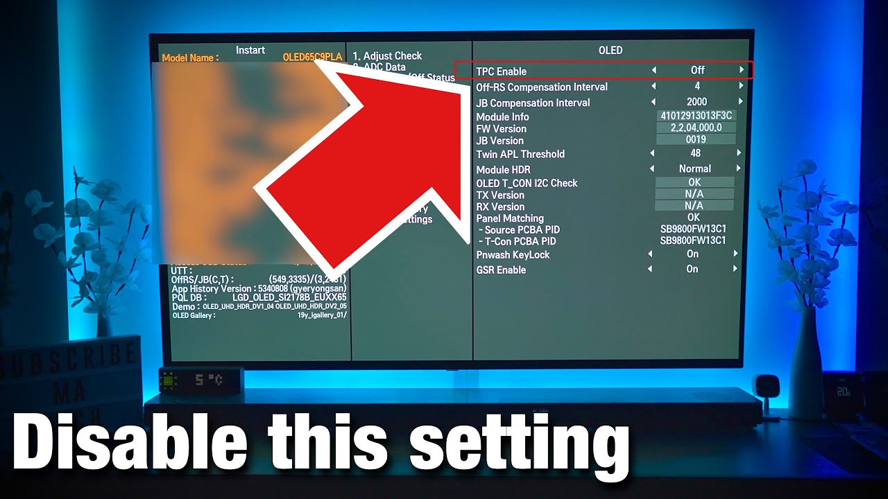 How to Disable TPC on LG OLED (LG C9/CX/C1) - YouTube
