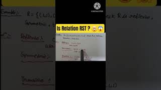 How to Check Relation is Reflexive, Symmetry, Transitive? 🤯🔥