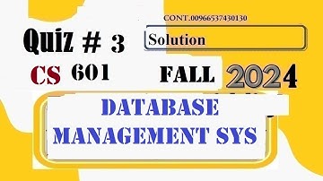 cs 601 quiz 4 solution fall 2024|cs601 quiz 4 solution fall 2024