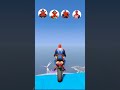 Captain America Vs Green Globin Vs Thanos Vs Spiderman Bike Stunt Jump Challenge GTA V