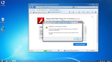 How do I get rid of "WARNING: Your Flash Player is Outdated!" pop up