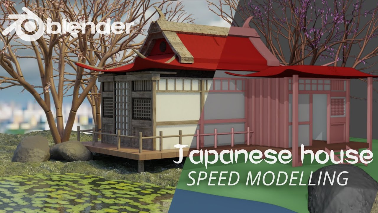Japanese house speed modelling in Blender YouTube