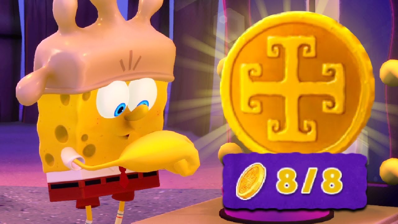 SpongeBob The Cosmic Shake - ALL 8 COLLECTIBLE Gold Doubloons (Jelly ...