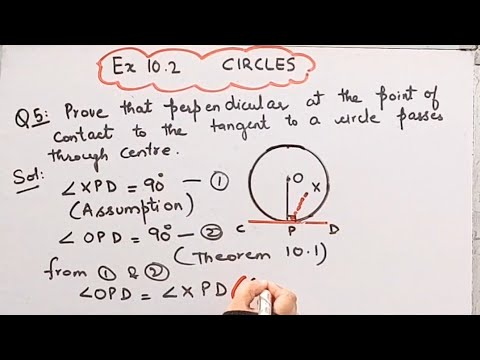 Prove that the perpendicular at point of contact to tangent to a circle
