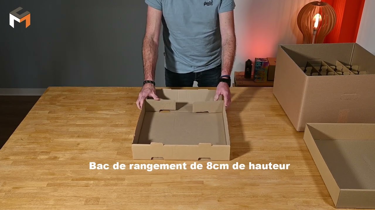 Boîte de rangement avec couvercle Confortime Carton 36,5 x 28,5 x 16,5