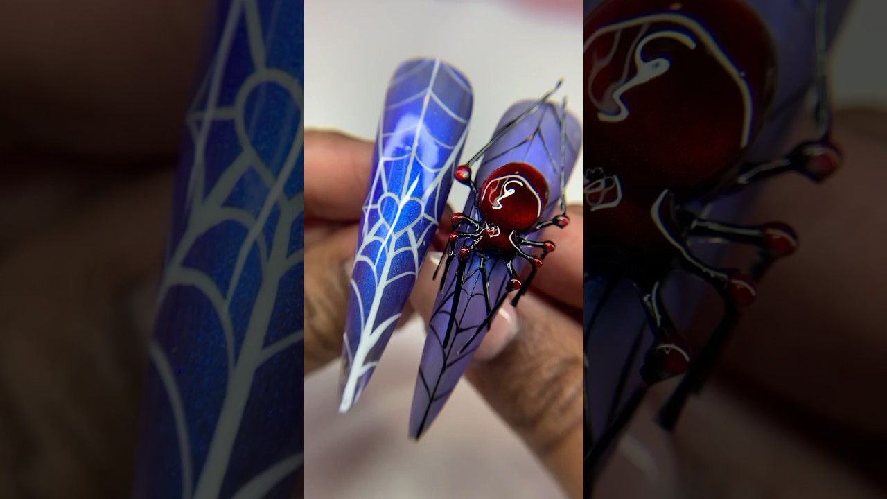 Easy SpiderWeb Nail Tutorial 