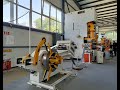 The deociler, straightener, feeder, robot arm and press for automatic stamping line in Bulgaria