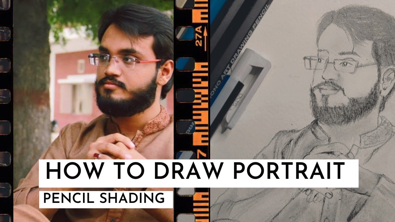 Portrait Simple How to make portrait | Simple Pencil Portrait for Beginners#viral # ...