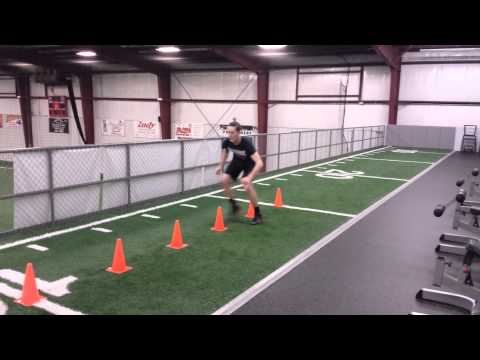 Lateral Shuffle Agility Cone Drill