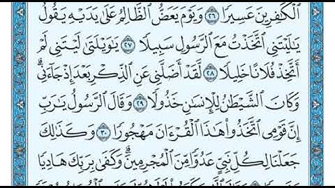 سورة الفرقان 27-31