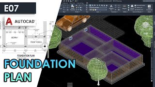 FOUNDATION PLAN (Strip Foundation) in AutoCAD Architecture 2023