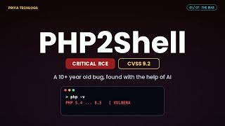 PHP2Shell Critical Bug Explained 🚨 | 10-Year-Old PHP Vulnerability & Fix | Priya Techlogs
