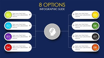 Create 8 options circular shape infographic slide in PowerPoint