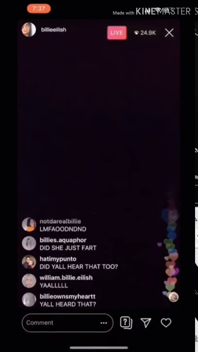 Billie eilish farting in her sleep on ig live