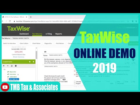 TaxWise Online Demo 2019 - Tax Return Explained - How to Setup and Use the TaxWise?