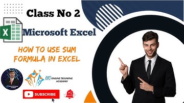 How to use SUM formula in Excel in urdu - Class No.2