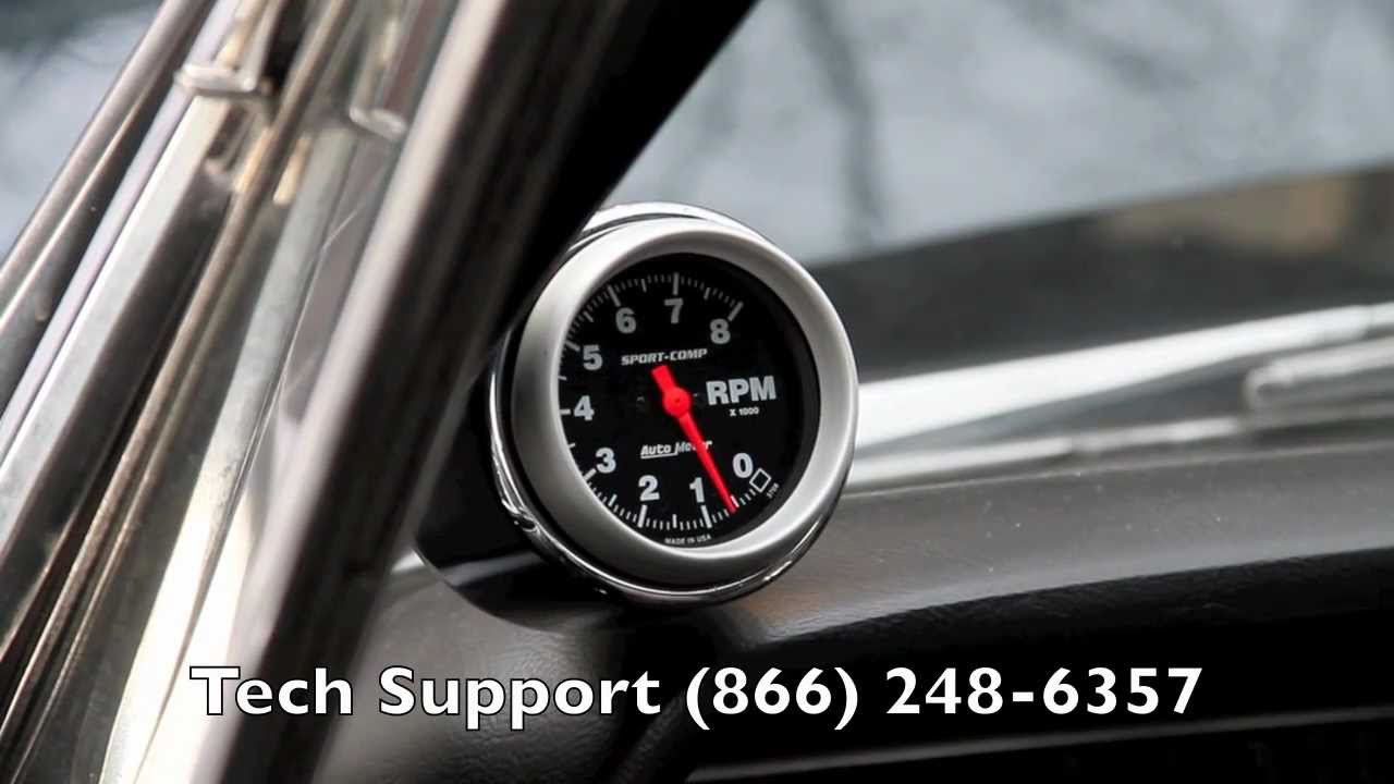 Auto Meter Sport-Comp 5 Pedestal Tachometer Gauge w/ Ext. Shift-Lite &  Memory 0-10,000 RPM - 3906