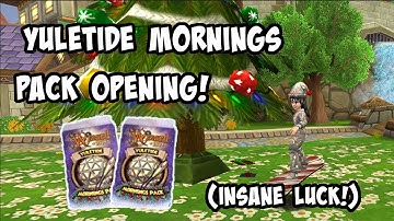Wizard101| YULETIDE MORNINGS (2021) PACK OPENING (INSANE LUCK!!)