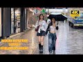 【4k hdr】 3 Hours Rainy day Walk in Shibuya (渋谷) Tokyo Japan | Relaxing Natural City ambience