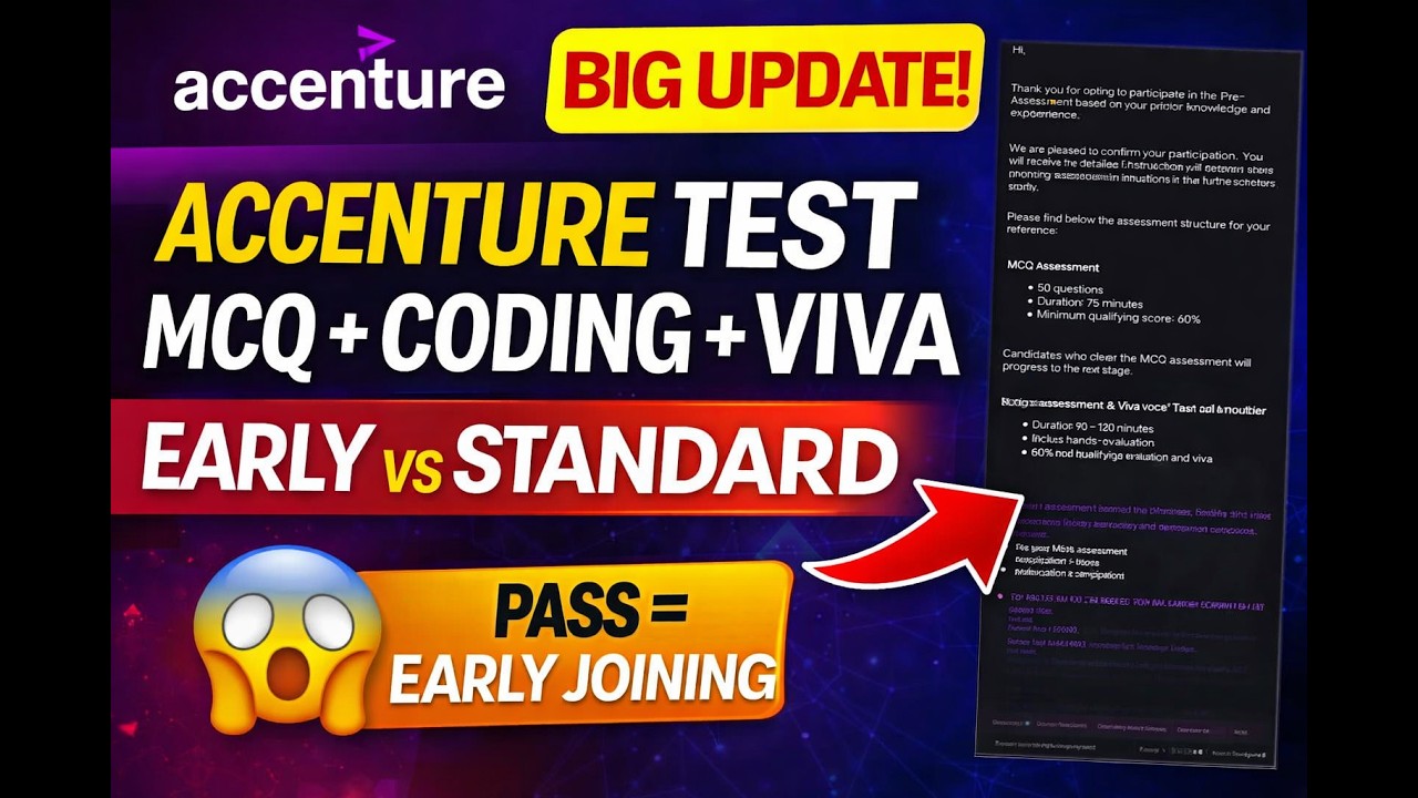 🔥Accenture Big News | Accenture Pre Onboarding Test Pattern 2026 🔥 ...